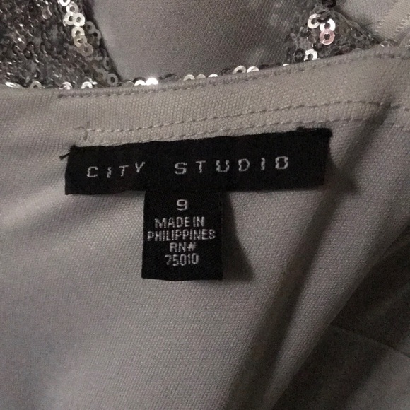 White & Silver sequin formal - Picture 5 of 8